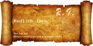 Redlich Imre névjegykártya